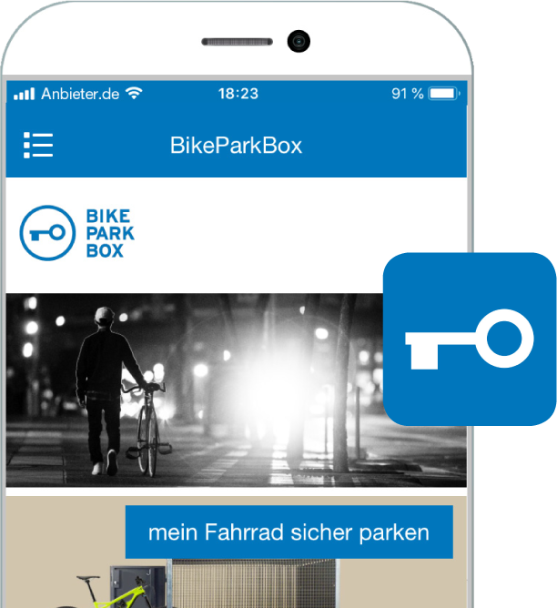 Beispielbild für die BikeParkBox App