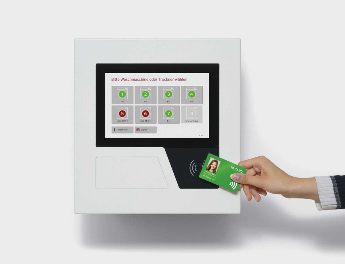 Waschraumterminal smartBase für Chipkartenzahlungen