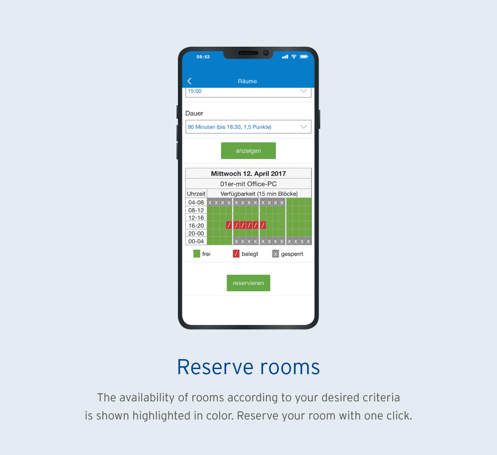 Reserve rooms