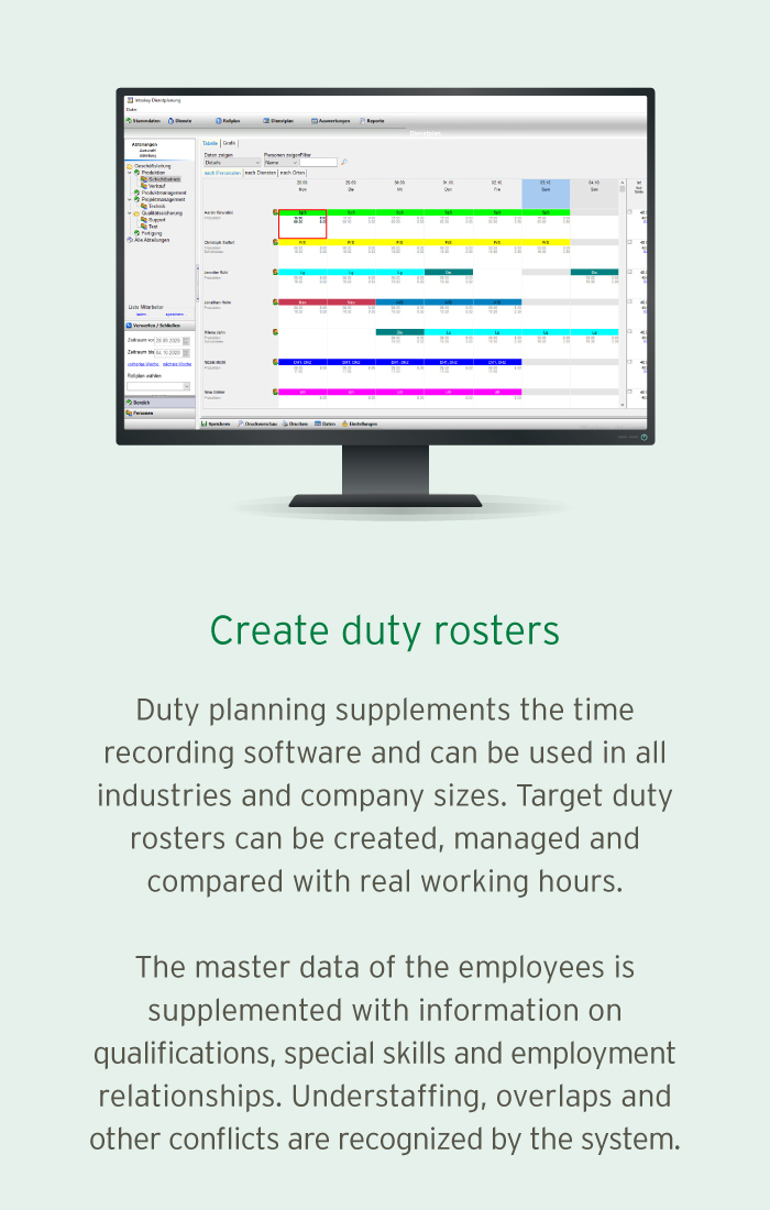 Create duty rosters